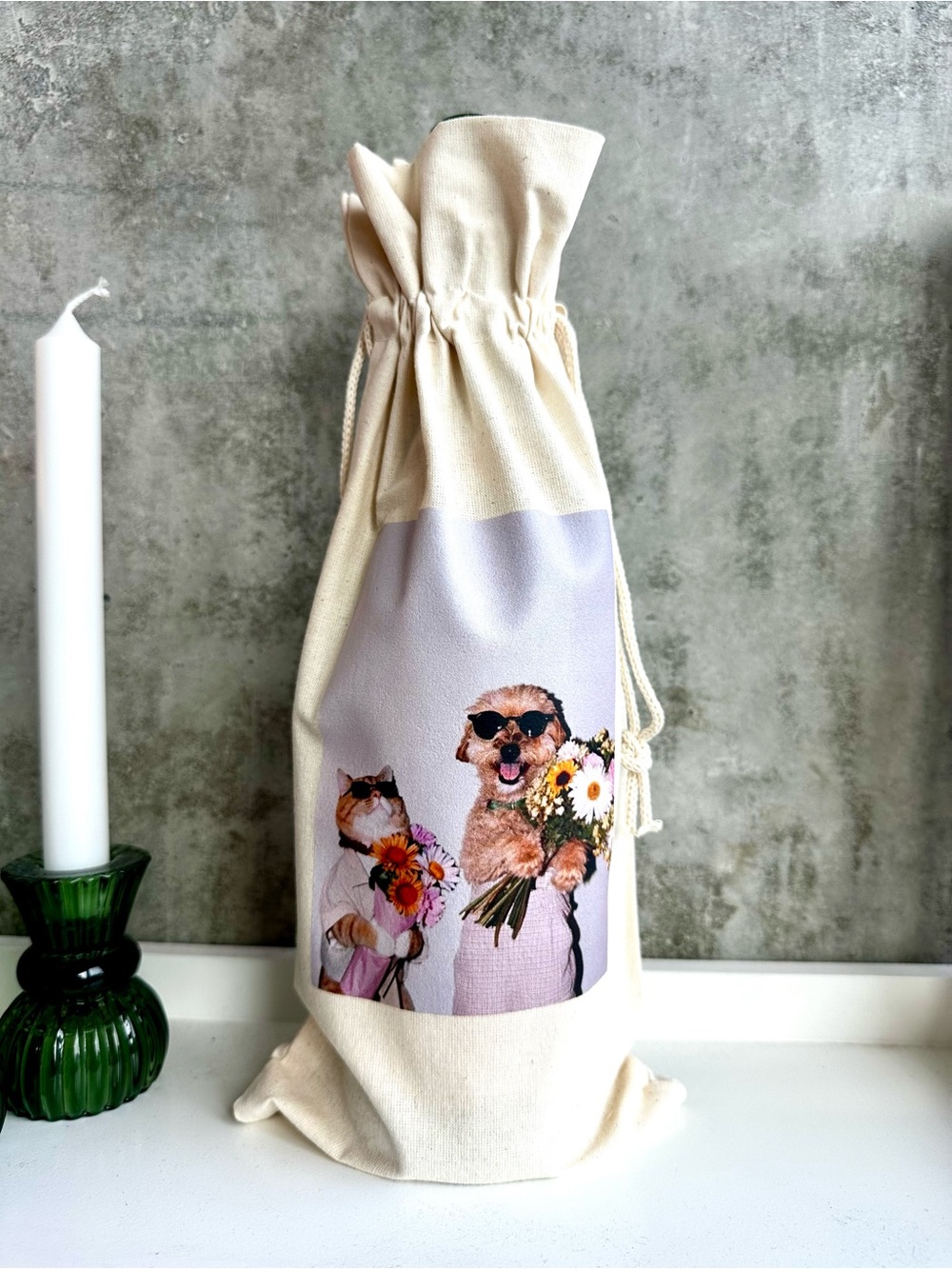 Funny pet wine bag